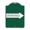 Signmission Designer Series Sign-Right Arrow Entrance, Green & White Aluminum Sign, 18" H, GW-1824-24234 A-DES-GW-1824-24234 - alternate 1